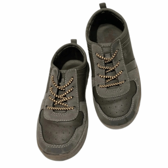 Oshkosh boys shoes Sz 11 medium gray sneakers casual - Picture 2 of 5